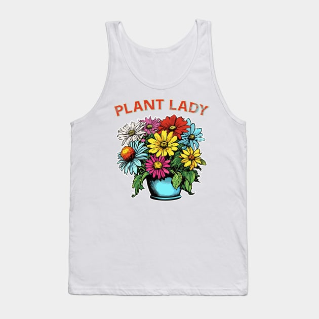 Plant Lady´s flower Pot Tank Top by Kingrocker Clothing